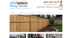 Desktop Screenshot of dfwfencedoctor.com