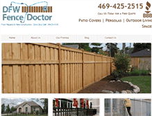 Tablet Screenshot of dfwfencedoctor.com